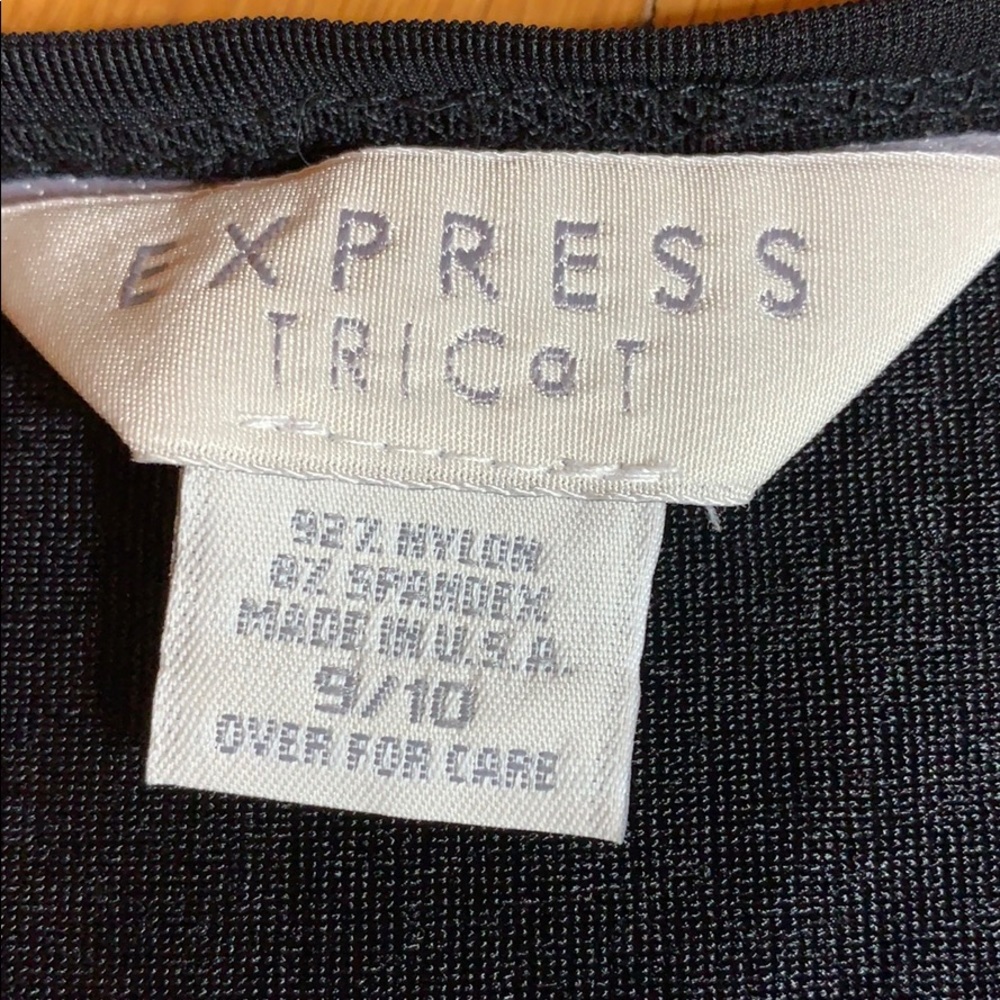 Express Tricot Basic Black/Diagonal Slimming Seams - image 6